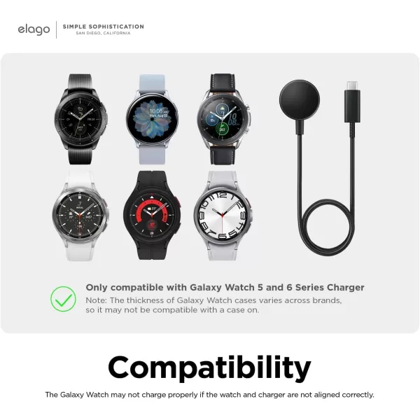 elago GW2 Stand Compatible with Samsung Galaxy Watch 6 Series  5 Charger Stand 40 44mm  5 Pro Charger Stand 45mm 20222023  Lavender Grey Charging Cable Not IncludedJean Indigo