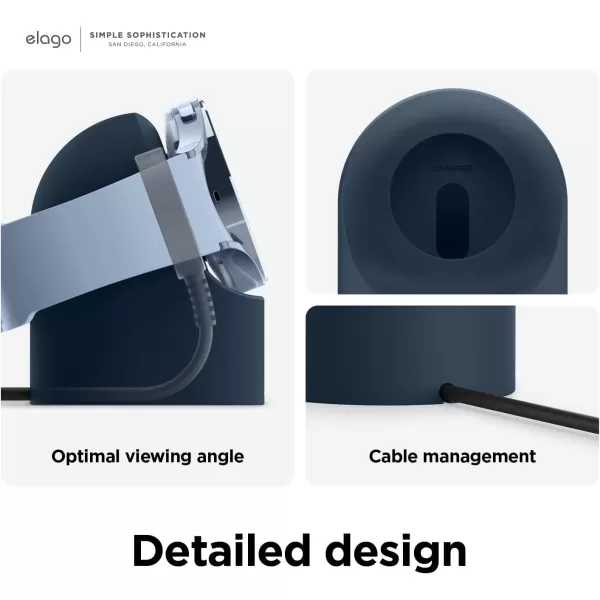 elago GW2 Stand Compatible with Samsung Galaxy Watch 6 Series  5 Charger Stand 40 44mm  5 Pro Charger Stand 45mm 20222023  Lavender Grey Charging Cable Not IncludedJean Indigo