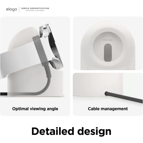 elago GW2 Stand Compatible with Samsung Galaxy Watch 6 Series  5 Charger Stand 40 44mm  5 Pro Charger Stand 45mm 20222023  Lavender Grey Charging Cable Not IncludedStone