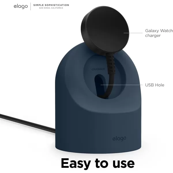 elago GW2 Stand Compatible with Samsung Galaxy Watch 6 Series  5 Charger Stand 40 44mm  5 Pro Charger Stand 45mm 20222023  Lavender Grey Charging Cable Not IncludedJean Indigo