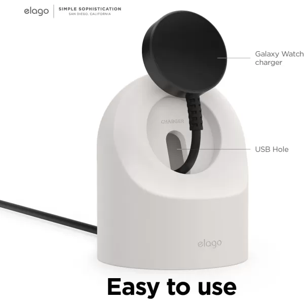 elago GW2 Stand Compatible with Samsung Galaxy Watch 6 Series  5 Charger Stand 40 44mm  5 Pro Charger Stand 45mm 20222023  Lavender Grey Charging Cable Not IncludedStone