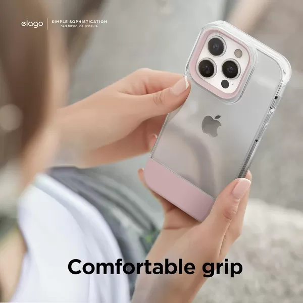 elago Glide Armor Case Designed for iPhone 14 Pro Case Drop Protection Shockproof Protective TPU Cover Upgraded Shockproof Mix and Match Parts Enhanced Camera Guard ClearLovely PinkClearLovely Pink