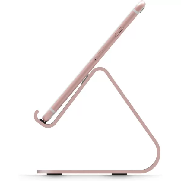 elago M2 Phone Stand Silver  Premium Aluminum Angled for Video Calls Cable Management Aluminum Phone Stand Compatible with iPhones Galaxy and Other SmartphonesRose Gold