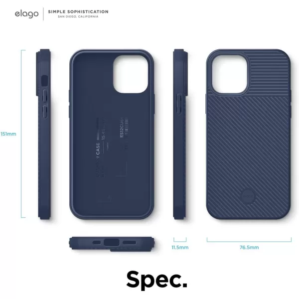 elago Protective Cushion Case Compatible with iPhone 12 and Compatible with iPhone 12 Pro 61 Inch 2020 Navy Blue  Shock Absorbing Design Wireless Charging SupportedNavy Blue