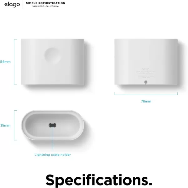 elago Stand Charging Dock Compatible with AirPods Pro 1st amp 2nd Generation AirPods 3rd Generation Durable Silicone Compatible with Authentic Apple Cables ONLY USBC to Lightning Cable BlackWhite