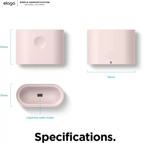 elago Stand Charging Dock Compatible with AirPods Pro 1st amp 2nd Generation AirPods 3rd Generation Durable Silicone Compatible with Authentic Apple Cables ONLY USBC to Lightning Cable BlackSand Pink