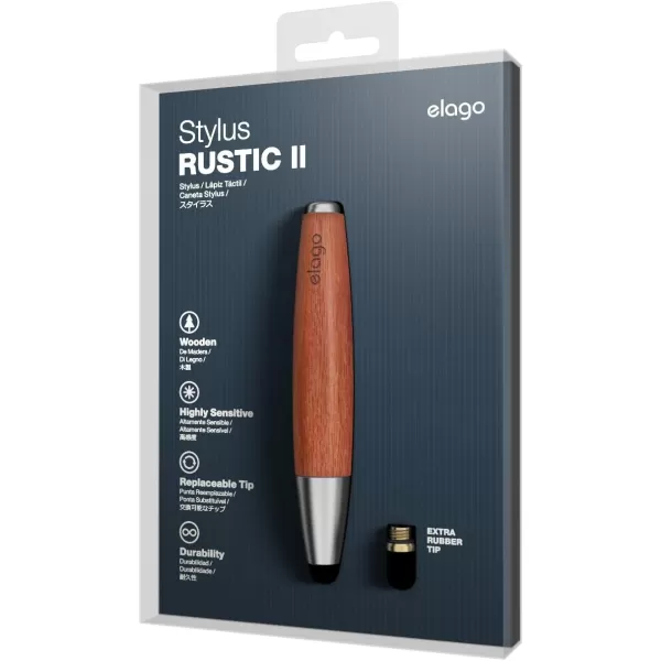 elago Stylus Rustic 2Authentic Moabi  Premium Hybrid ConstructionElegant DesignReplaceable Extra Tip Included  for iPad iPad Pro iPad Mini and iPhoneelago Stylus Rustic 2Authentic Moabi  Premium Hybrid ConstructionElegant DesignReplaceable Extra Tip Included  for iPad iPad Pro iPad Mini and iPhone