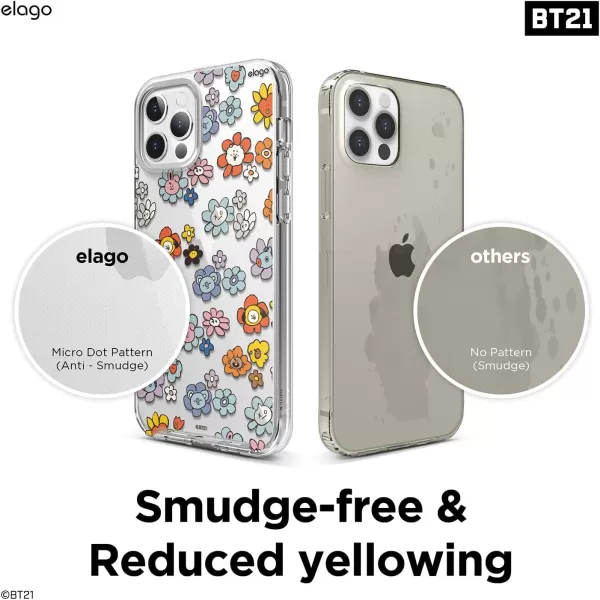 elago l BT21 Flower Hybrid Case Compatible with iPhone 12 61 inch Durable Full Body Protection Raised Lip Screen amp Camera Protection Official Merchandise Flower BouquetFlower Bouquet