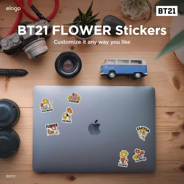 elago l BT21 Flower Hybrid Case Compatible with iPhone 13 Mini 54 inch Durable Full Body Protection Raised Lip Screen amp Camera Protection Official Merchandise Flower FriendsFlower Bouquet