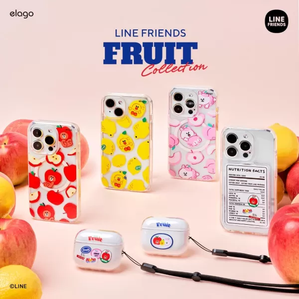 elago l LINE Friends Fruit Shop Clear Case Compatible with AirPods Pro 2 Durable Full Body Protection Reduced Yellowing Reduced smudging Official Merchandise Blue Fruitselago l LINE Friends Fruit Shop Clear Case Compatible with AirPods Pro 2 Durable Full Body Protection Reduced Yellowing Reduced smudging Official Merchandise Blue Fruits