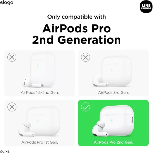 elago l LINE Friends Fruit Shop Clear Case Compatible with AirPods Pro 2 Durable Full Body Protection Reduced Yellowing Reduced smudging Official Merchandise Blue Fruitselago l LINE Friends Fruit Shop Clear Case Compatible with AirPods Pro 2 Durable Full Body Protection Reduced Yellowing Reduced smudging Official Merchandise Blue Fruits