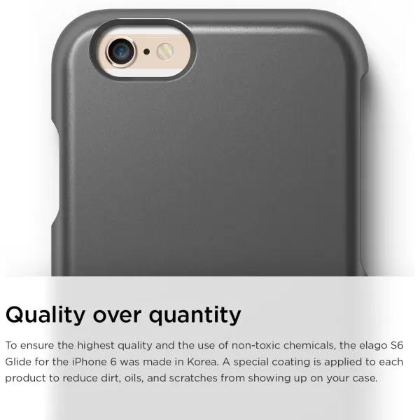 iPhone 6 Case elago GlideMatte Metallic Dark Grey  Mix and MatchPremium ArmorTrue Fit  for iPhone 6 OnlyiPhone 6 Case elago GlideMatte Metallic Dark Grey  Mix and MatchPremium ArmorTrue Fit  for iPhone 6 Only