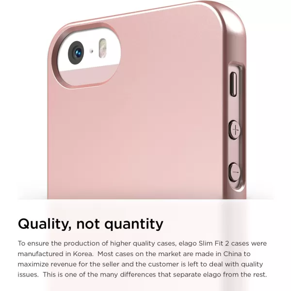 iPhone SE elago Slimfit Case for The iPhone SE  HD Professional Screen Film Included  Full Retail Packaging Soft Feel Rose GoldSoft feel Rose Gold