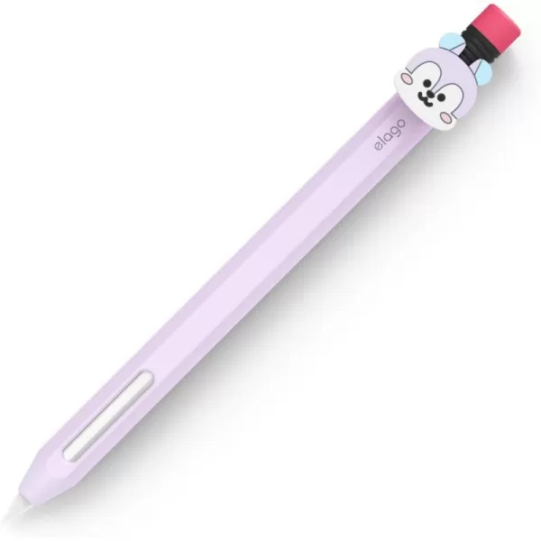 elago BT21 Classic Pencil Case Compatible with Apple Pencil 2nd Generation Durable Silicone Cover Protective Holder Compatible with Magnetic Charging and Double Tap Official Merchandise SHOOKYNEW MANG