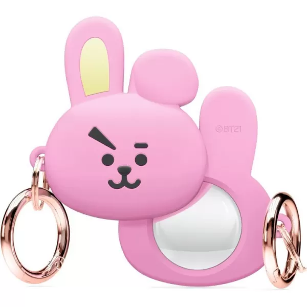 elago BT21 Silicone Case Compatible with AirTag Case Compatible with Air Tag Keychain  Drop Protection Track Keys Backpacks Purses Tracking Tag Not Included CHIMMY Official MerchandiseCOOKY