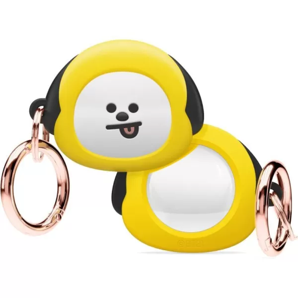 elago BT21 Silicone Case Compatible with AirTag Case Compatible with Air Tag Keychain  Drop Protection Track Keys Backpacks Purses Tracking Tag Not Included CHIMMY Official MerchandiseCHIMMY