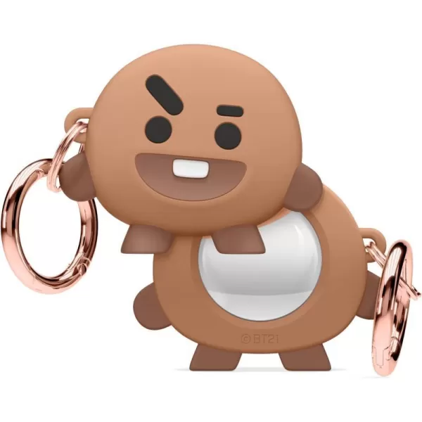 elago BT21 Silicone Case Compatible with AirTag Case Compatible with Air Tag Keychain  Drop Protection Track Keys Backpacks Purses Tracking Tag Not Included CHIMMY Official MerchandiseShooky