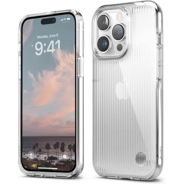 elago Clear Case Compatible with iPhone 14 Pro Case Clear  61 Inch  TPU Hybrid Technology AntiYellowing Pattern Glass Glowing Effect Shockproof Bumper Cover Full Body Protection Made in KoreaClear