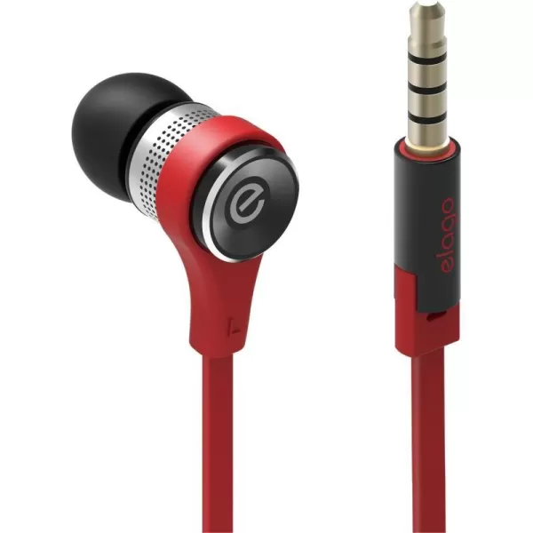 elago E6 Isolate Sound inEar Earphones All Multimedia DevicesPhones Using 35mm Connection RedRed