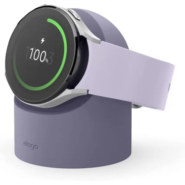 elago GW2 Stand Compatible with Samsung Galaxy Watch 6 Series  5 Charger Stand 40 44mm  5 Pro Charger Stand 45mm 20222023  Lavender Grey Charging Cable Not IncludedLavender Grey