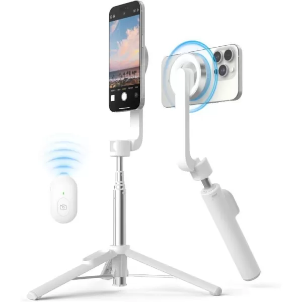 elago Magnetic Selfie Stick Tripod Compatible for All iPhones and Galaxy Strong Magnetism Portable Lightweight and Extendable Magnetic Guide Sticker Pouch and Bluetooth Remote Included Whiteelago Magnetic Selfie Stick Tripod Compatible for All iPhones and Galaxy Strong Magnetism Portable Lightweight and Extendable Magnetic Guide Sticker Pouch and Bluetooth Remote Included White