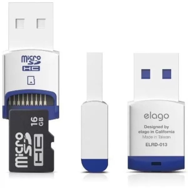 elago Nano Mobile Micro SD Reader Not Included Micro SD Card BlackRedWhite  Blue