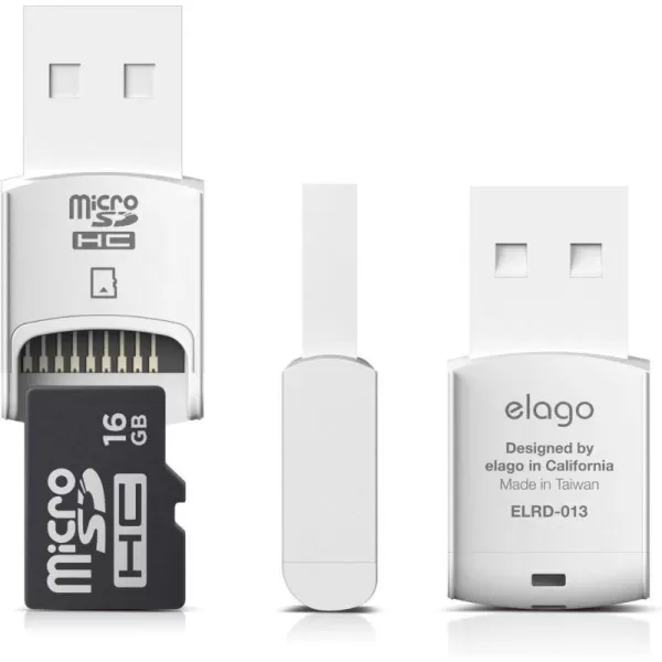 elago Nano Mobile Micro SD Reader Not Included Micro SD Card BlackRedWhite  White