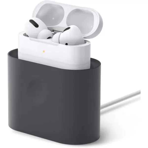 elago Stand Charging Dock Compatible with AirPods Pro 1st amp 2nd Generation AirPods 3rd Generation Durable Silicone Compatible with Authentic Apple Cables ONLY USBC to Lightning Cable BlackDark Grey