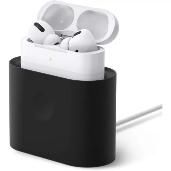 elago Stand Charging Dock Compatible with AirPods Pro 1st amp 2nd Generation AirPods 3rd Generation Durable Silicone Compatible with Authentic Apple Cables ONLY USBC to Lightning Cable BlackBlack