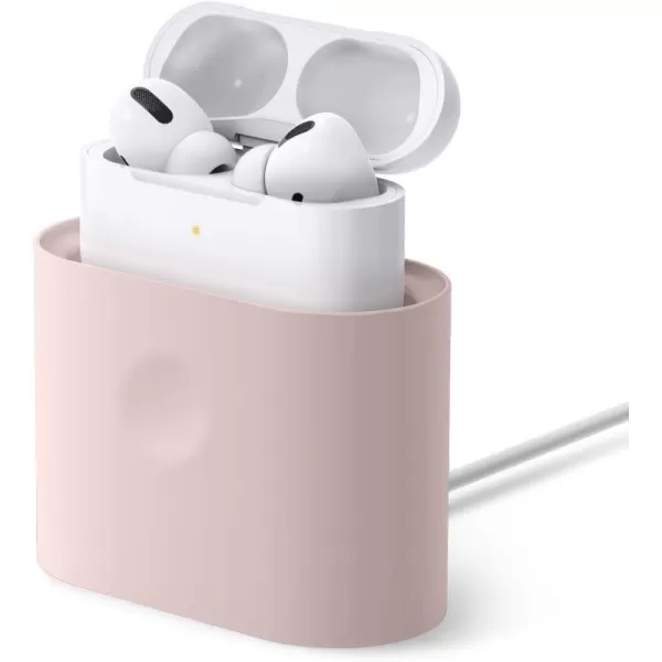 elago Stand Charging Dock Compatible with AirPods Pro 1st amp 2nd Generation AirPods 3rd Generation Durable Silicone Compatible with Authentic Apple Cables ONLY USBC to Lightning Cable BlackSand Pink