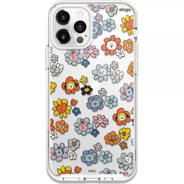 elago l BT21 Flower Hybrid Case Compatible with iPhone 12 61 inch Durable Full Body Protection Raised Lip Screen amp Camera Protection Official Merchandise Flower BouquetFlower Bouquet