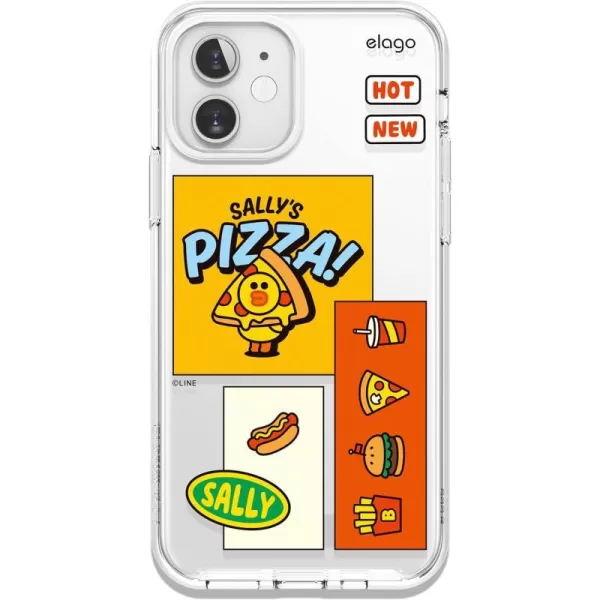 elago l LINE Friends Burger Time Hybrid Case Compatible with iPhone 12 Mini 54 Inch Full Body Protection Screen amp Camera Protection Official Merchandise SallySALLY