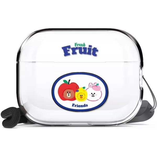 elago l LINE Friends Fruit Shop Clear Case Compatible with AirPods Pro 2 Durable Full Body Protection Reduced Yellowing Reduced smudging Official Merchandise Blue Fruitselago l LINE Friends Fruit Shop Clear Case Compatible with AirPods Pro 2 Durable Full Body Protection Reduced Yellowing Reduced smudging Official Merchandise Blue Fruits