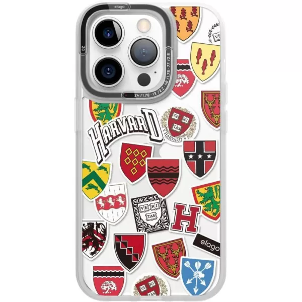 elago x Harvard University Dual Case Compatible with iPhone 14 Pro Case  61 Inch PC  TPU Hybrid Technology Full Body Protection Transparent University Shield Design Official MerchandiseHarvardUniversity House