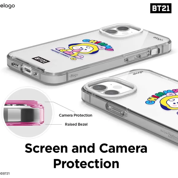 elago BT21 Hybrid Case Compatible with iPhone 12 Mini 54 Inch Durable Full Body Protection Raised Lip Screen amp Camera Protection Official Merchandise CookyCHIMMY