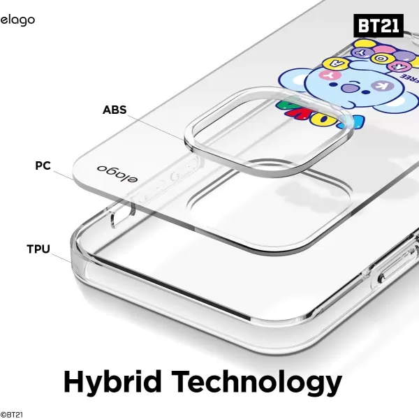 elago BT21 Hybrid Case Compatible with iPhone 12 Mini 54 Inch Durable Full Body Protection Raised Lip Screen amp Camera Protection Official Merchandise CookyKOYA