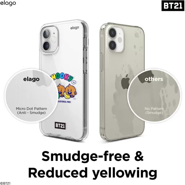 elago BT21 Hybrid Case Compatible with iPhone 12 Mini 54 Inch Durable Full Body Protection Raised Lip Screen amp Camera Protection Official Merchandise CookySHOOOKY