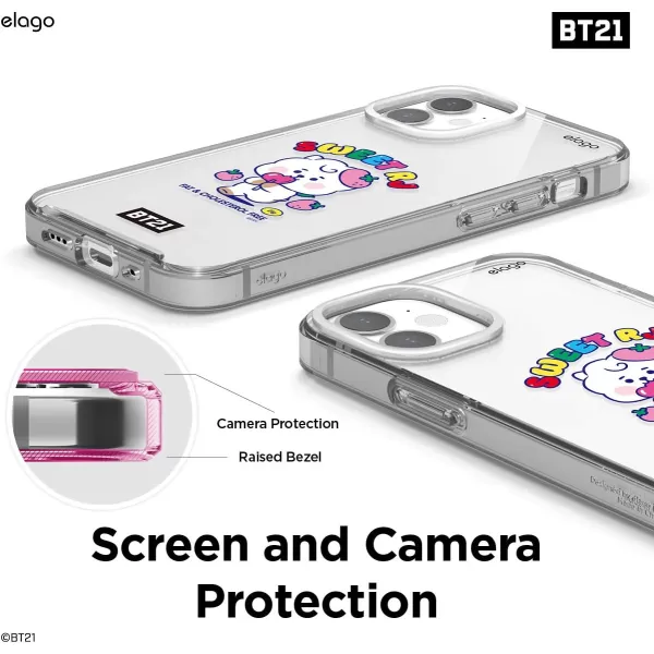 elago BT21 Hybrid Case Compatible with iPhone 12 Mini 54 Inch Durable Full Body Protection Raised Lip Screen amp Camera Protection Official Merchandise CookyRJ