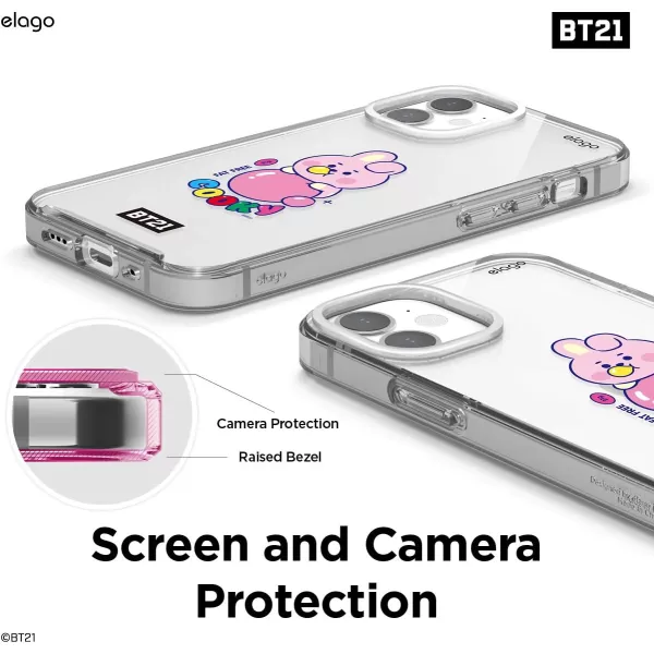 elago BT21 Hybrid Case Compatible with iPhone 12 Mini 54 Inch Durable Full Body Protection Raised Lip Screen amp Camera Protection Official Merchandise CookyCOOKY