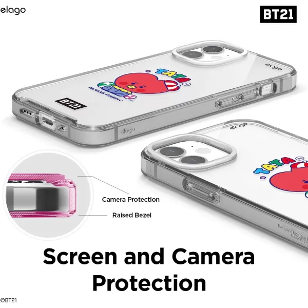 elago BT21 Hybrid Case Compatible with iPhone 12 Mini 54 Inch Durable Full Body Protection Raised Lip Screen amp Camera Protection Official Merchandise CookyTATA