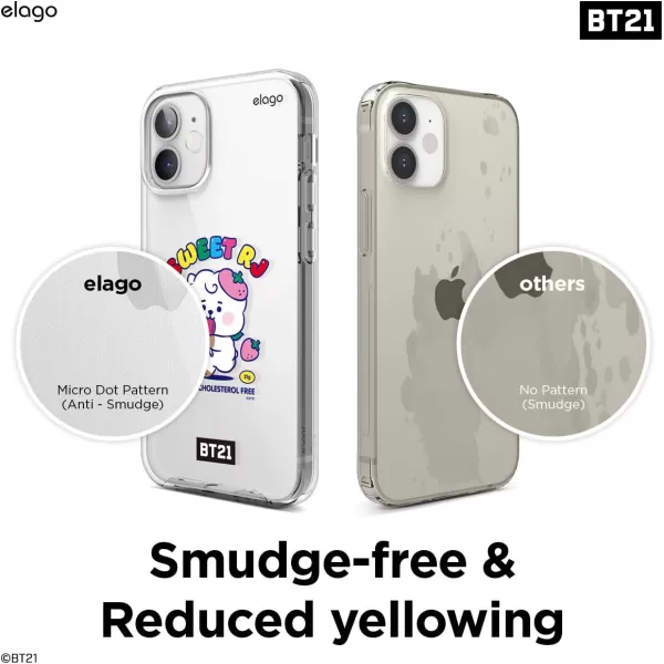 elago BT21 Hybrid Case Compatible with iPhone 12 Mini 54 Inch Durable Full Body Protection Raised Lip Screen amp Camera Protection Official Merchandise CookyRJ