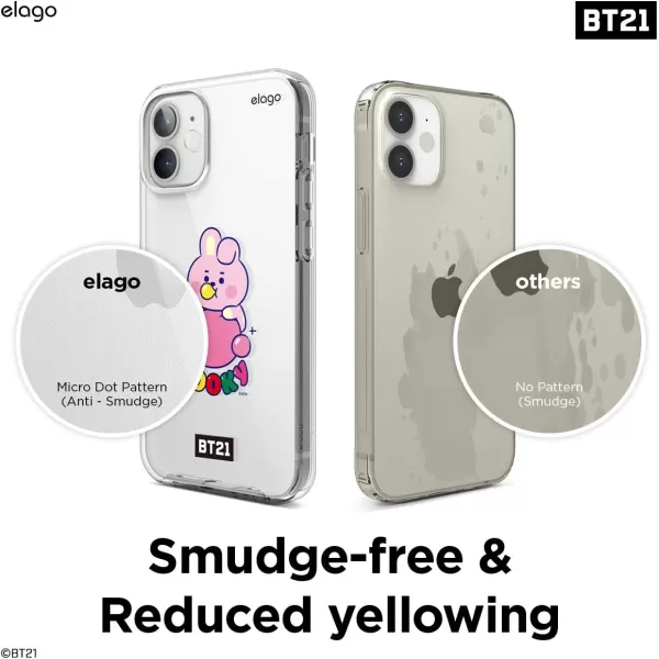 elago BT21 Hybrid Case Compatible with iPhone 12 Mini 54 Inch Durable Full Body Protection Raised Lip Screen amp Camera Protection Official Merchandise CookyCOOKY