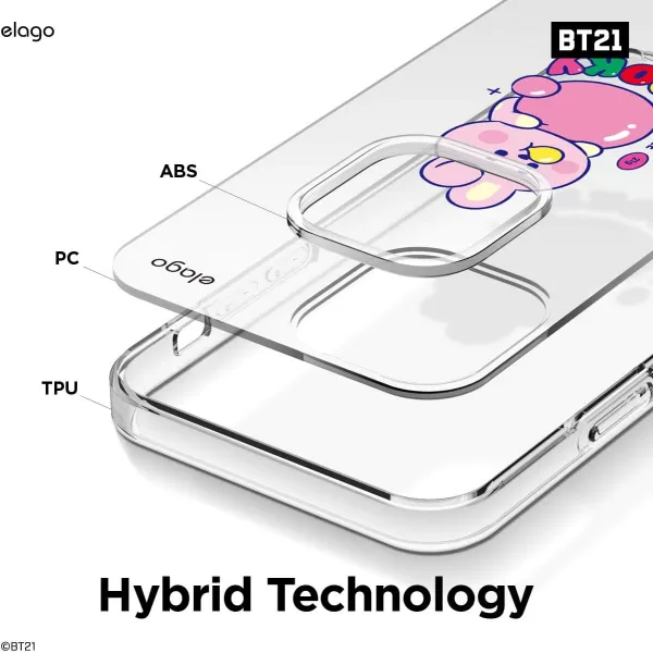 elago BT21 Hybrid Case Compatible with iPhone 12 Mini 54 Inch Durable Full Body Protection Raised Lip Screen amp Camera Protection Official Merchandise CookyCOOKY