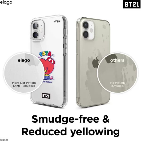 elago BT21 Hybrid Case Compatible with iPhone 12 Mini 54 Inch Durable Full Body Protection Raised Lip Screen amp Camera Protection Official Merchandise CookyTATA