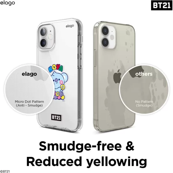 elago BT21 Hybrid Case Compatible with iPhone 12 Mini 54 Inch Durable Full Body Protection Raised Lip Screen amp Camera Protection Official Merchandise CookyKOYA