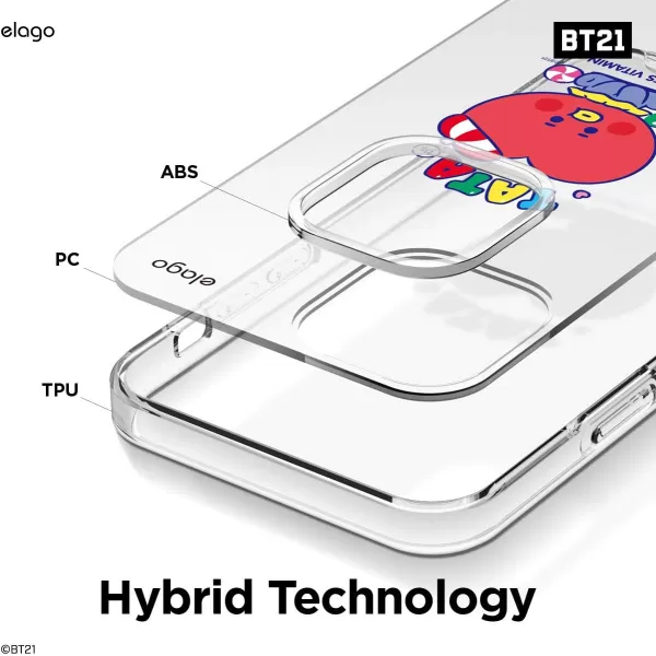 elago BT21 Hybrid Case Compatible with iPhone 12 Mini 54 Inch Durable Full Body Protection Raised Lip Screen amp Camera Protection Official Merchandise CookyTATA