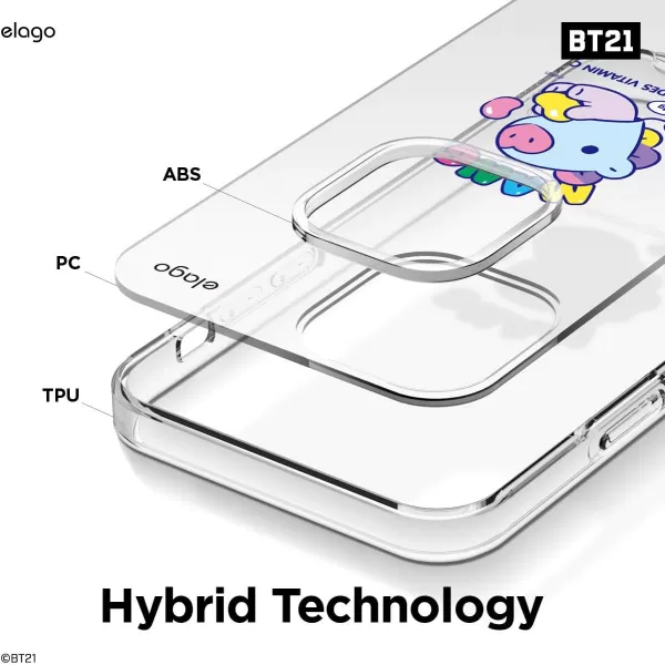 elago BT21 Hybrid Case Compatible with iPhone 12 Mini 54 Inch Durable Full Body Protection Raised Lip Screen amp Camera Protection Official Merchandise CookyMANG