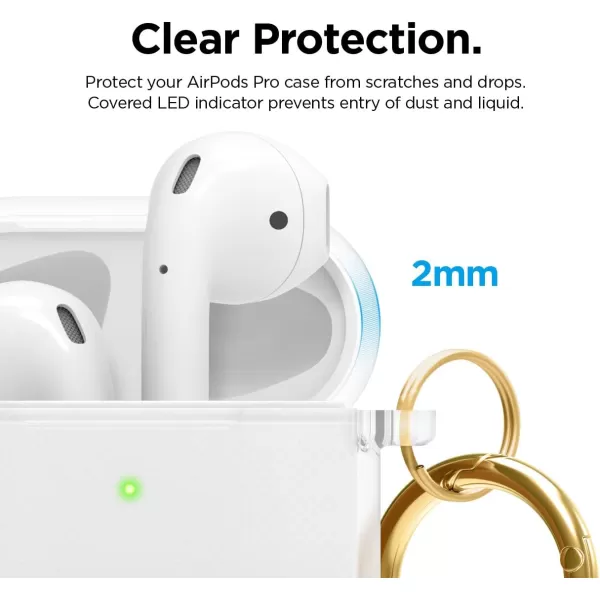 elago Clear Airpods Case with Keychain Designed for Apple Airpods 1 amp 2 LavenderTransparent