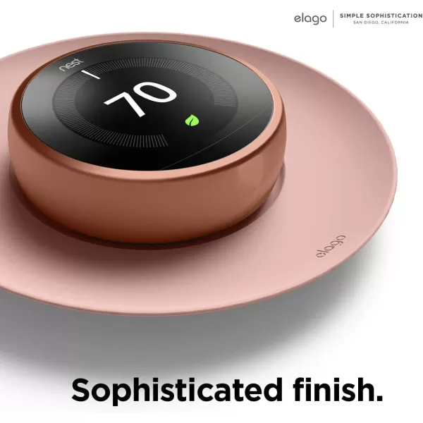 elago Satellite Wall Plate Cover Compatible with Nest Learning Thermostat 1st2nd3rd Generation Sand Pink  Exact Color Match with Nest Durable Material Easy InstallationSand Pink