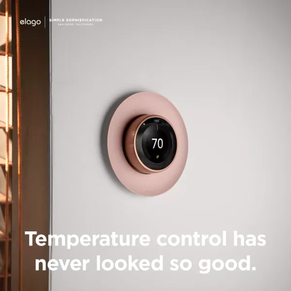 elago Satellite Wall Plate Cover Compatible with Nest Learning Thermostat 1st2nd3rd Generation Sand Pink  Exact Color Match with Nest Durable Material Easy InstallationSand Pink